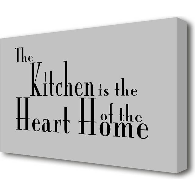 The Kitchen Is The Heart Of The Home 2 - Wrapped Canvas Typography Print (81.3 cm H x 121.9 cm W)