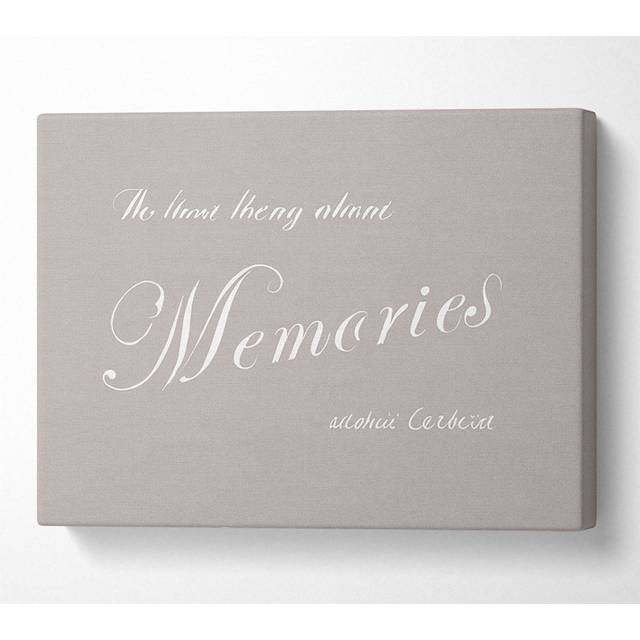 The Best Thing About Memories - Wrapped Canvas Art Prints - Multicolour (50.8cm H x 81.3cm W x 10cm D)