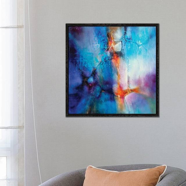 Bear and Baby by Vlada Koval - Painting on Canvas - Black Framed (66.04 cm H x 66.04 cm W)