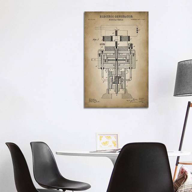 Tesla Electric Generator, Beige (101.6cm H x 66.04cm W x 3.81cm D)