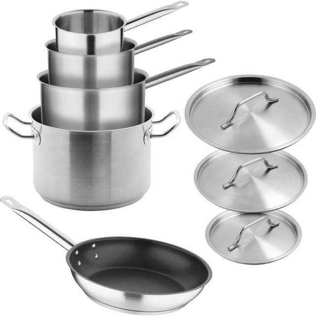 Vogue Cook Like A Pro 5-Piece Stainless Steel Cookware Set