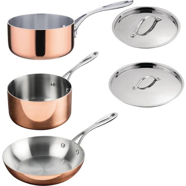Vogue Cook Like A Pro 3-Piece Tri-Wall Copper Cookware Set