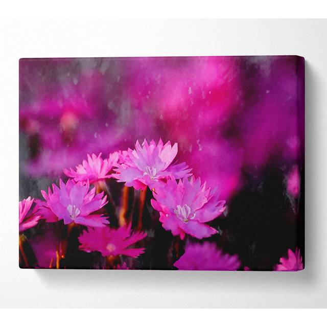 Pink Petal Beauty - Wrapped Canvas Art Prints - Multicolour (50.8cm H x 81.3cm W x 10cm D)