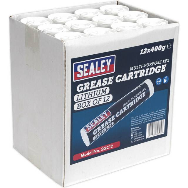 12 PK 400g EP2 Lithium Grease Cartridge - Multipurpose - For Plunger Type Guns