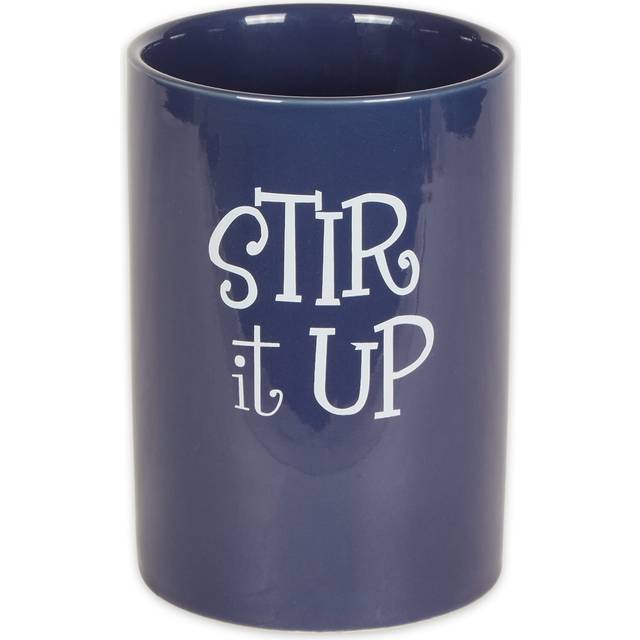 NAUTICAL BLUE STIR IT UP CERAMIC UTENSIL HOLDER