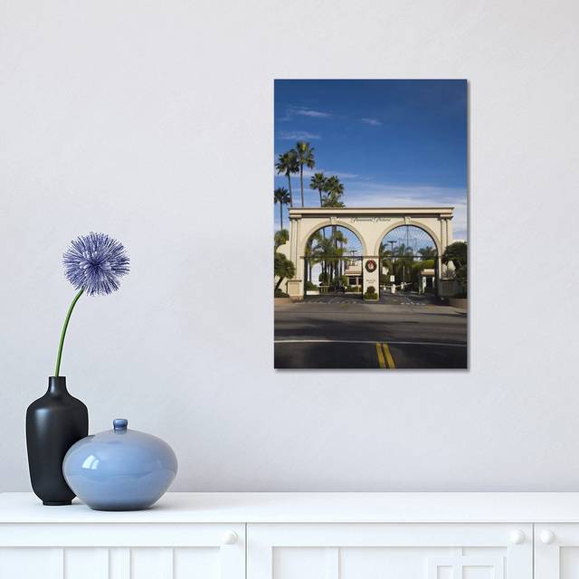 Entrance Gate to a Studio, Paramount Studios, Melrose Avenue, Hollywood, Los Angeles, California, USA by Panoramic Images - Wrapped Canvas Art Prints (45.72cm H x 30.48cm W)
