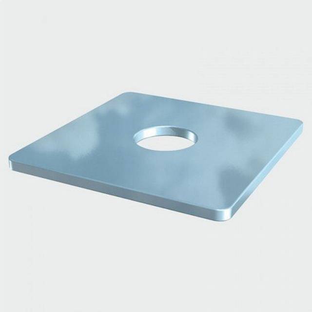 Square Plate Washers Silver - M10 x 40 x 40 x 5 - Timco