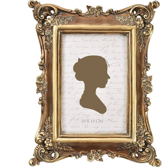 Sunlit Vintage Picture Frame 4x6 Inch  Luxury Antique Photo Frames with Glass Front  Photo Display  Tabletop Wall Hanging  Gift Ideas  Bronze Gold