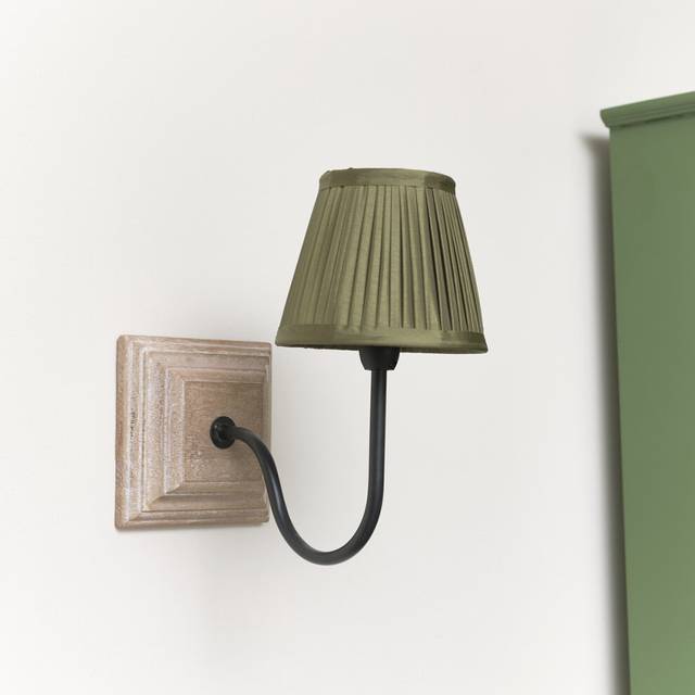 Small Olive Green Pleated Lamp Shade Material: Home Decor & Accessories/Lighting