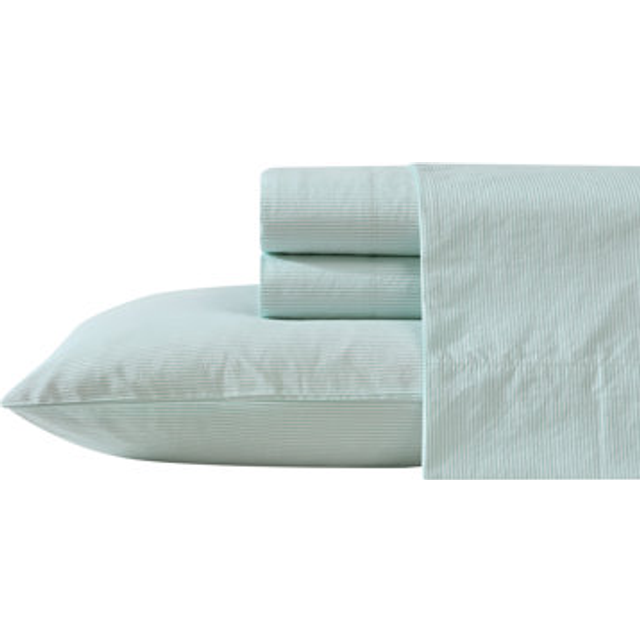 Penny Pinstripe Green Queen Sheet Set