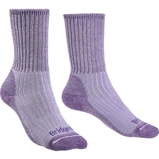 Bridgedale Womens Hike Mid Comfort Walking Socks - Purple - L