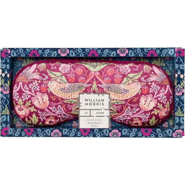 William Morris At Home Strawberry Thief Lavender Velvet Eye Mask