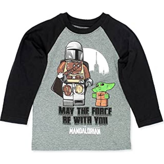 LEGO Star Wars The Mandalorian Boys Long Sleeve TShirt Tee 4  Gray