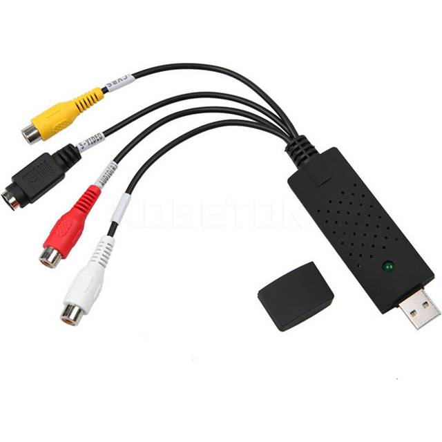 Portable Easy to cap USB2.0 Audio Video Capture Card Adapter VHS To DVD Video Capture Converter For Win7/8/XP/Vista