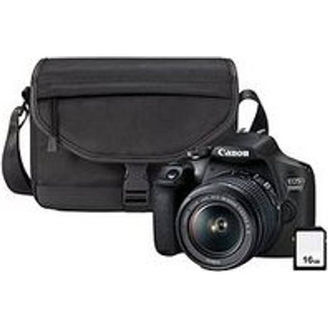Canon Eos 2000D Dslr Camera + Ef-S 18-55Mm Is Lens + Sb130 Shoulder Bag + 16Gb Memory Card Kit - Black - One Colour