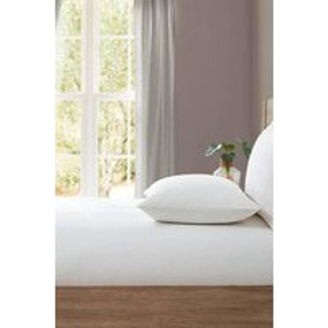 'Pure Washed Linen' Fitted Sheet - White - Single