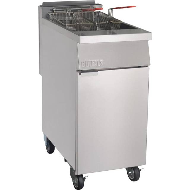 Buffalo Single Tank Twin Basket Freestanding Gas Fryer