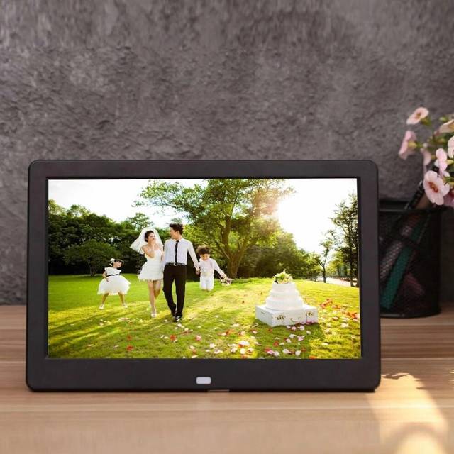 (10inch UK BLACK) New 10 inch Screen LED Backlight HD 1024*600 Digital Photo Frame Electronic Album Picture Music Movie Full Function Good Gift