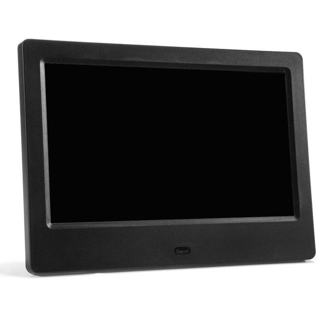 (Black) 7 inch Screen 16:9 Digital Photo Frame Electronic Album Picture Music Movie Full Function Good Gift Home Decoration Calendar