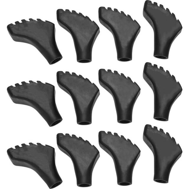 12 Pack of Extra Durable Rubber Replacement Tips (Replacement Feet/Caps) for Trekking Poles - Fits All Standard Hiking