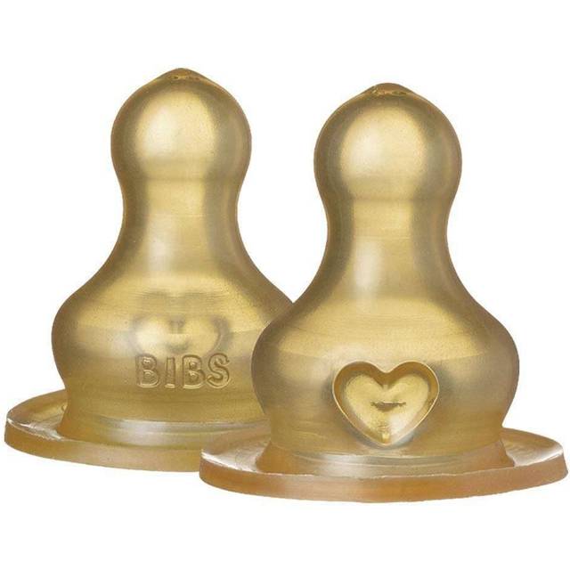 BIBS Bottle Nipple Latex Medium Flow - 2 st