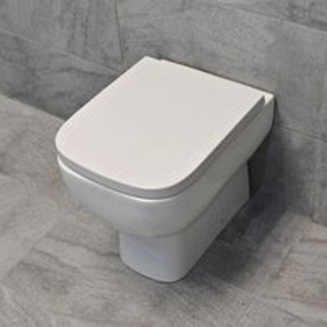 RAK Series 600 Alpine White Rimless Back To Wall Hung Toilet Pan - SE1