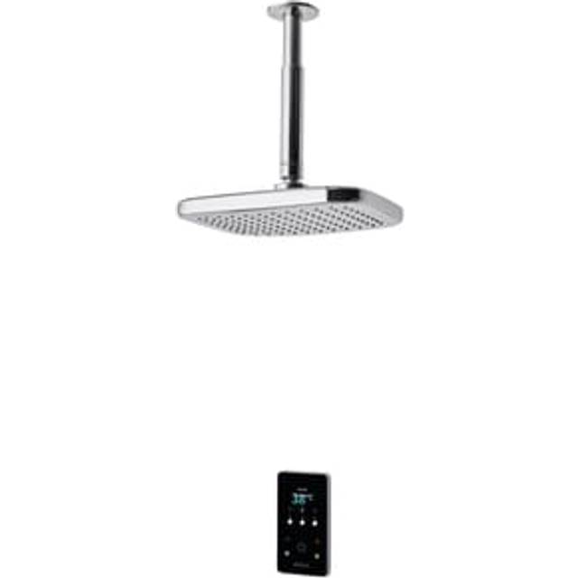 Triton Envi 10.5Kw Thermo Matt Silver Electric Shower c/w Ceiling Fed Fixed Head