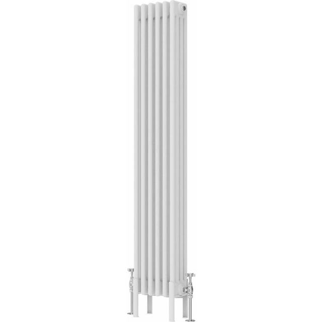 Adamson Vertical Traditional 4 Column Radiator 1500x290mm - White (1,500mm H X 290mm W X 140mm D)