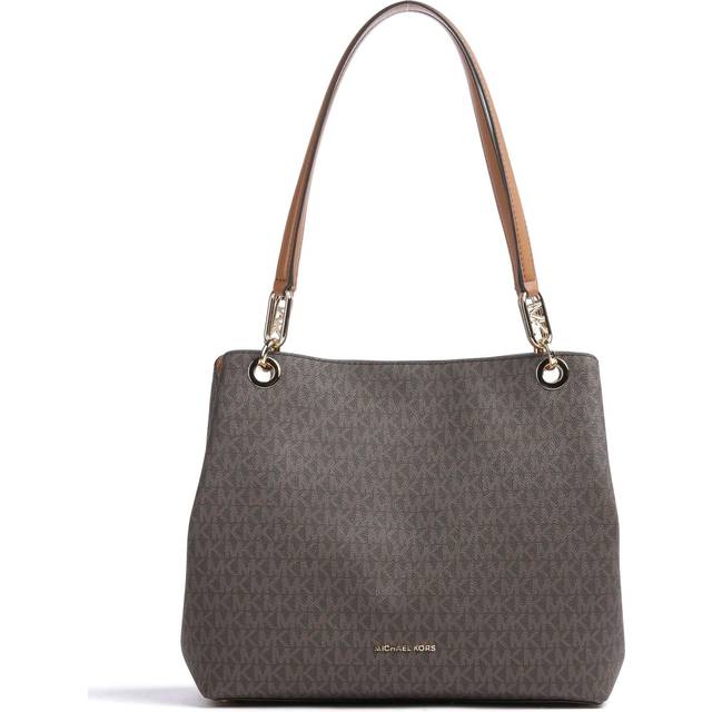 MK Kensington Large Signature Logo Tote Bag - Brown - Michael Kors - ONE SIZE