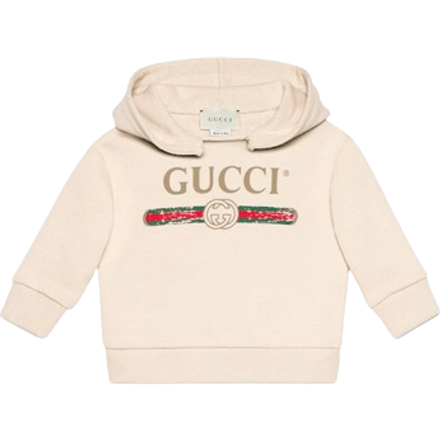Gucci Ivory Cotton Logo Hoodie - 9-12 month