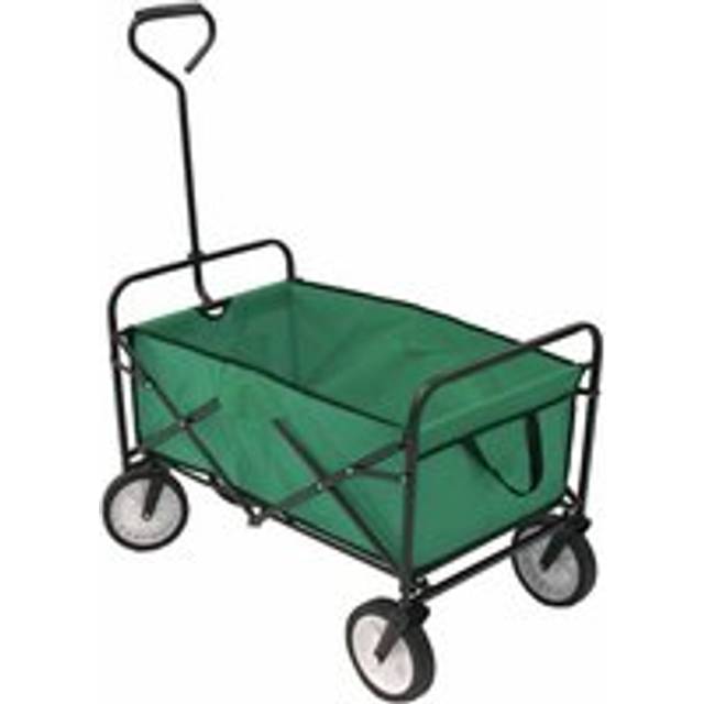 Oypla Green Heavy Duty Foldable Garden Festival Trolley Folding Cart Wagon Truck Wheelbarrow