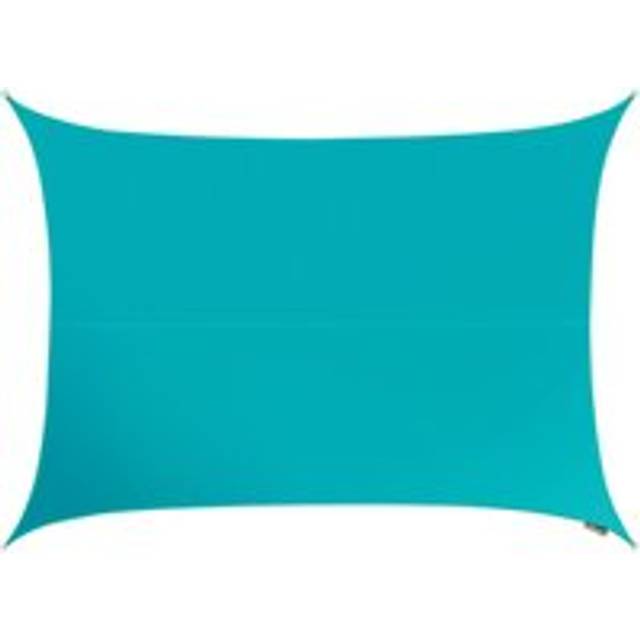 3m x 2m Waterproof Patio Sun Shade Sail Canopy 98% UV Block Free Rope - Pale Blue - One Size