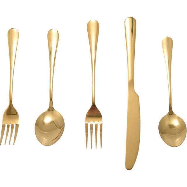 Cooking Golden Cutlery Set-Stainless Steel Silverware, Cutlery Set-Cutlery Set-Knife, Fork and Spoon Set,20 Pieces