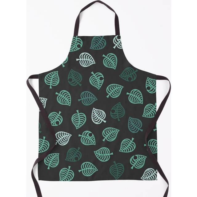 Nook Leaf Aloha Logo - Blue / Green Teal on dark Grey Color Grill Aprons for Kitchen BBQ Chef