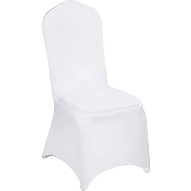 VEVOR 50pcs/100pcs/150pcs Chair Cover Wedding Spandex Flat Fronted Chair Covers Stretch Fabric Removable Washable Protective Wedding Chair Slipcovers