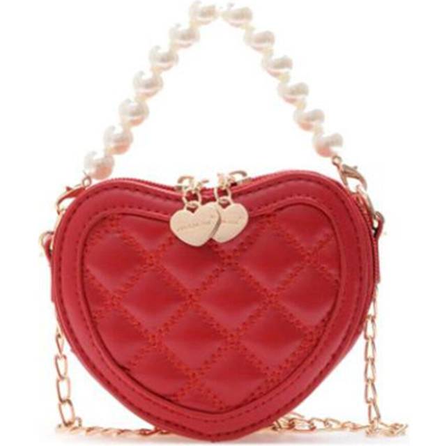 Kids Purses and Handbags Mini Crossbody Bags for Women Small Heart Coin Wallet Pouch Baby Girls Party Pearl Hand Bags Gift