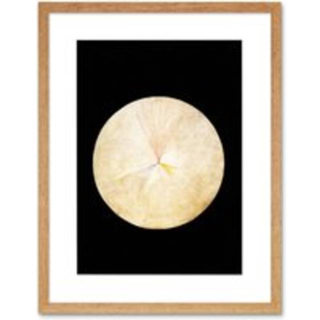 Wall Art Print Abstract Circle Hilma Af Klint No 14 Swan Artwork Framed 9X7 Inch - Beige - W7 inch x H9 inch