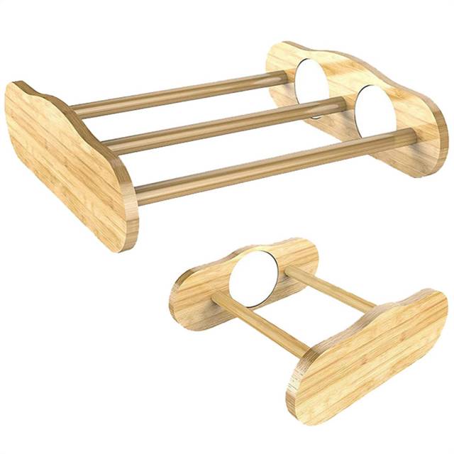 Bamboo Chick Perch with Mirror and Mini Roosting Bar Set for Coop and Brooder