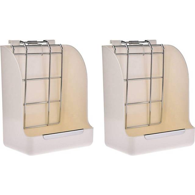 2X Rabbit Grass Frame Feeder Manger Rack for Rabbit Guinea Fixed Flip-Up Holder Grass Basket Small Pet