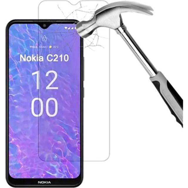Nokia C210 Härdat Glas Skärmskydd - 9H - Case Friendly - Genomskinlig