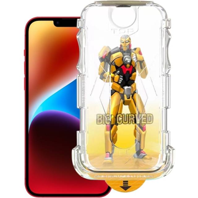 For iPhone 13 Pro Max / 14 Plus Easy Install Dust-proof Armor Tempered Glass Film