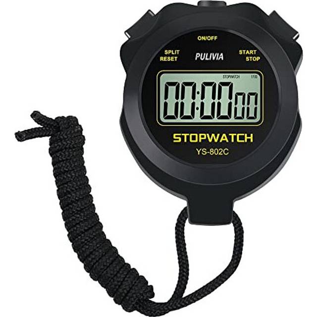 Digital Stopwatch Timer Only Stopwatch with ON/OFF, No Clock No Calendar Silent Simple Operation, PULIVIA Sport Stopwatch for Coaches Running Swimming