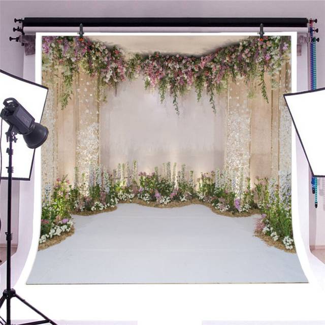 Bakeey Flowers Wall Scene Photography Prop Backdrops Floral Photographic Studio Photo Background Birthday Decorations Prop