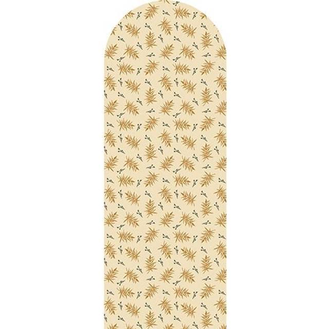 Cream Plants Pattern Design Arch Sailboard Backdrop