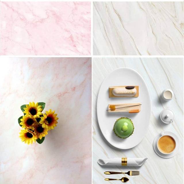 Selens 56x89cm 2 in 1 Backdrop Pink & White Marble Texture Background Photography Photo for Food Flat Lay Props Jewelry Cosmetics Small Product,