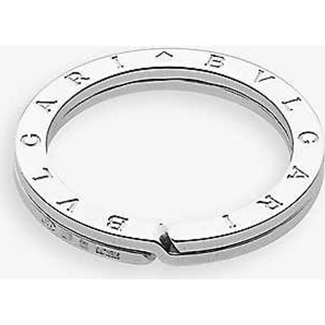 Bvlgari Mens Silver Logo-engraved Keyring 1 Size - SILVER