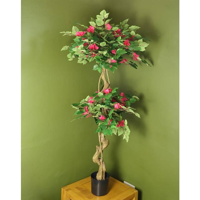 Leaf 150Cm Pink Japanese Artificial Silk Bougainvillea Tree, Pink