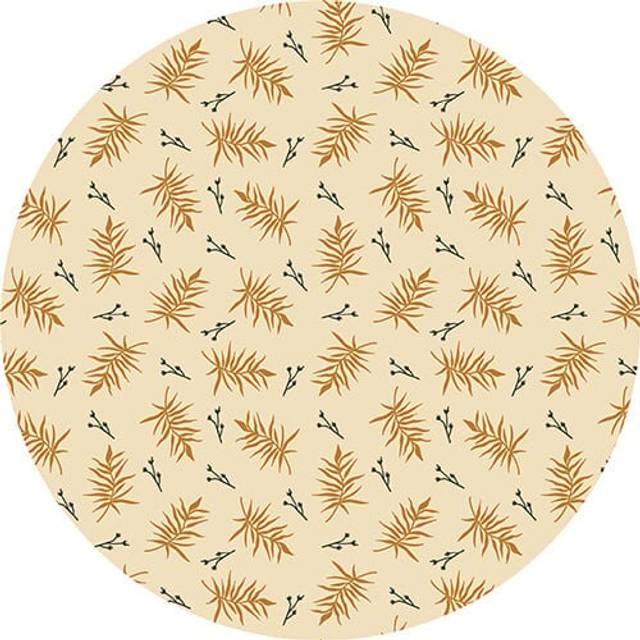 Cream Plants Pattern Design Circle Sailboard Backdrop