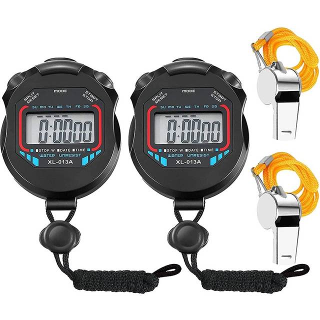 Digital Stopwatch Sports Stopwatch,LCD Screen Display Waterproof Stopwatch for Referee or Kid Use
