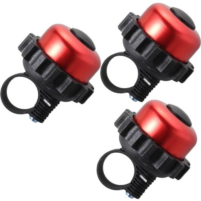 3 Pieces Kids Bike Bell Brass Fittings Accessories for Girls Horns Bell Horn Children's Bike Accessories Ringing Bell Trumpet Bicycle Bell Red